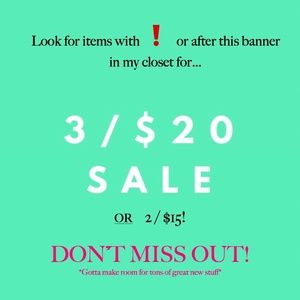 Spring clearing for new items; Don't wait!